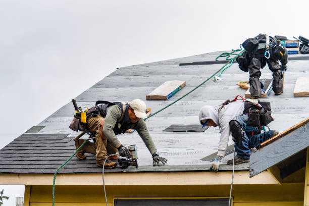 Professional Gutter Installation technician working in Glen Alpine, NC
